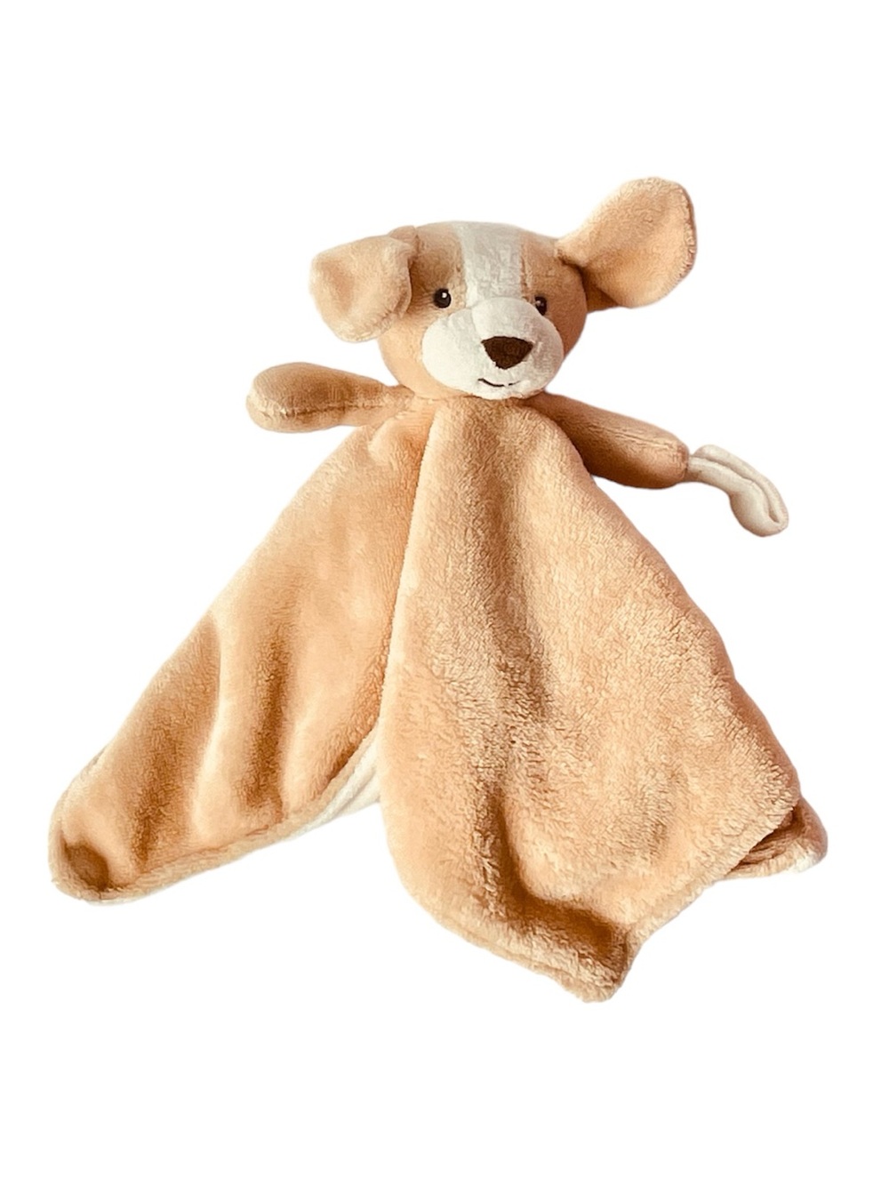 Carters Brown Puppy Dog Lovey Security Blanket Pacifier Holder Binky Nursery Toy